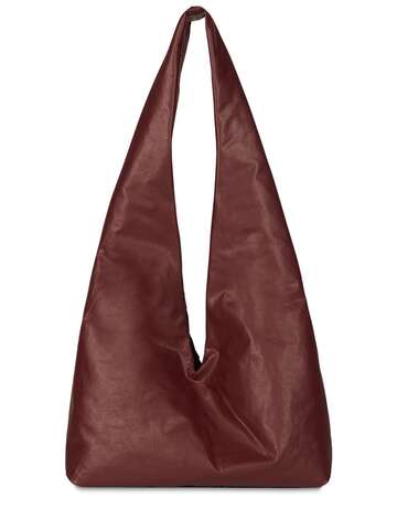 KASSL EDITIONS Medium Anchor Oil Shoulder Bag in burgundy