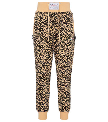 Adam Selman Sport High-rise leopard-print sweatpants in beige