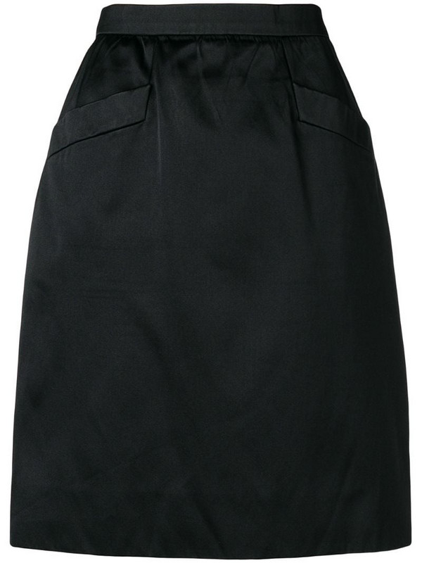 Yves Saint Laurent Pre-Owned high rise straight skirt in black