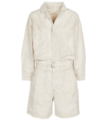 Citizens of Humanity Willa cotton and linen playsuit in white