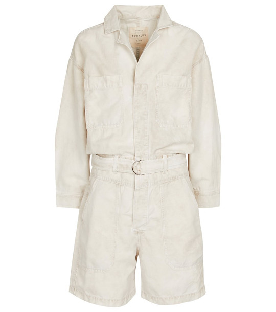 Citizens of Humanity Willa cotton and linen playsuit in white