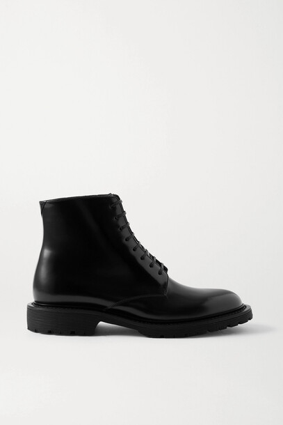 SAINT LAURENT - Army Leather Ankle Boots - Black