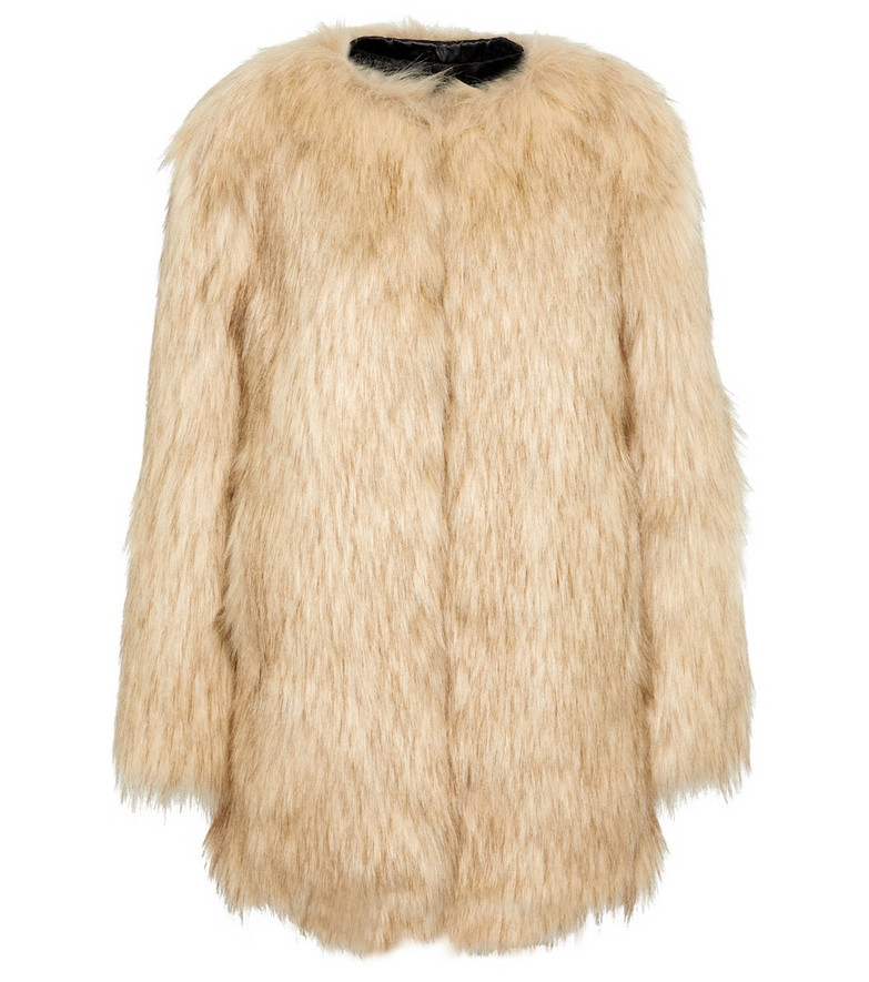 KHAITE Remy faux fur coat in brown