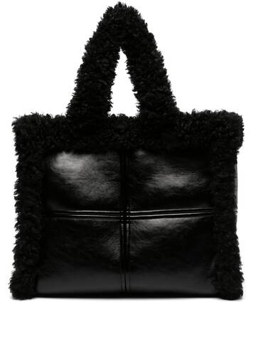 stand studio lola ii faux-shearling tote bag - black