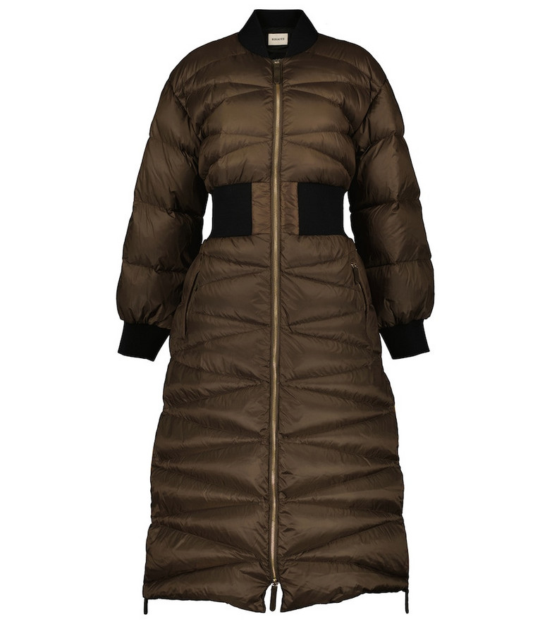 Khaite Jermaine quilted down coat in brown