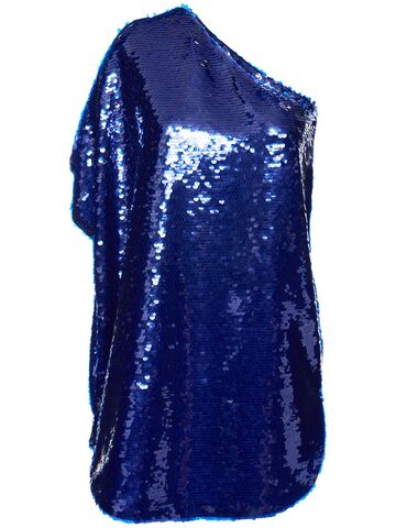 the frankie shop gloria embellished mini dress in blue