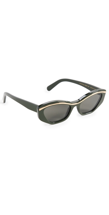 zimmermann lyrical cat eye sunglasses khaki one size
