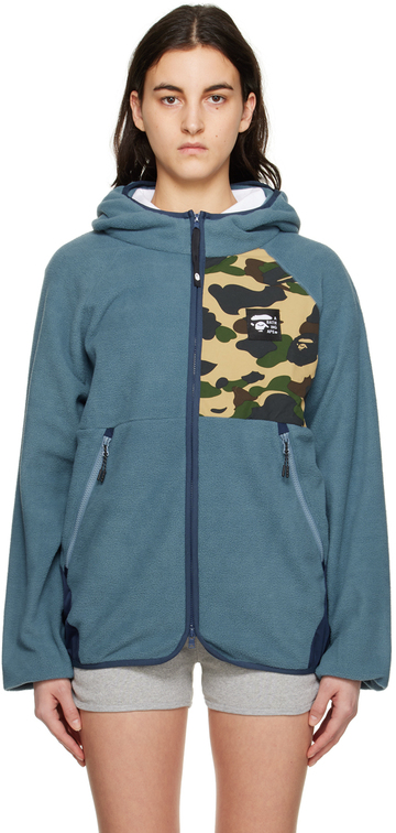 bape blue 1st zip hoodie