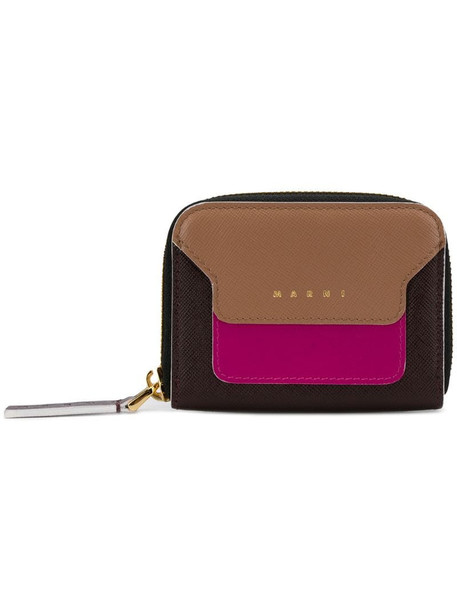 Marni tri-colour coin purse in brown
