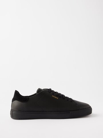 axel arigato - clean 90 leather trainers - mens - black