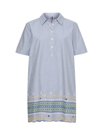 Tommy Hilfiger Oversized Cotton Shirt Dress in blue