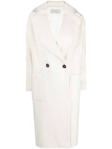 antonelli double-breasted wool-blend coat - white