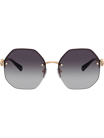 Bvlgari geometric sunglasses in gold