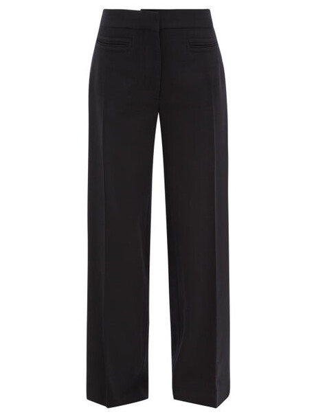 Raey - Tailored Wool-blend Flared Trousers - Womens - Black
