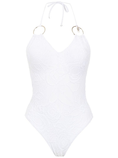 Amir Slama swimsuit with metallic details in white