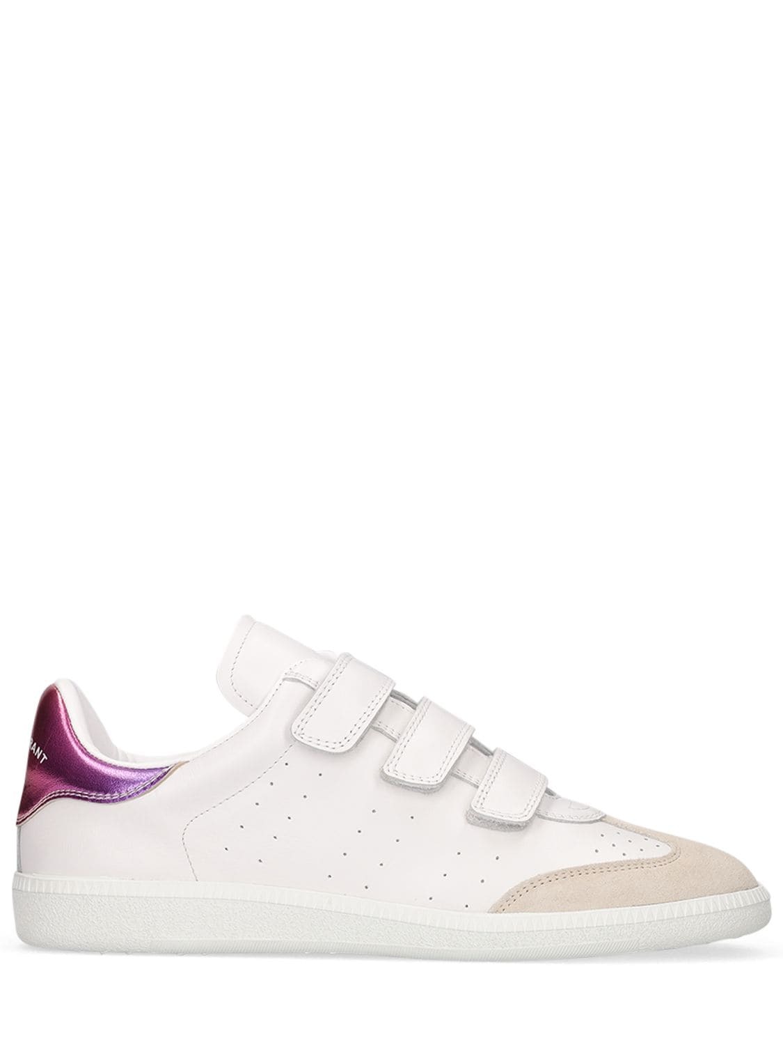 ISABEL MARANT 20mm Beth Leather & Suede Sneakers in white / multi