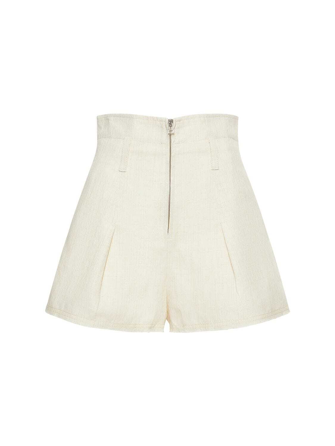 JACQUEMUS Le Short Santon Linen Blend Shorts in white