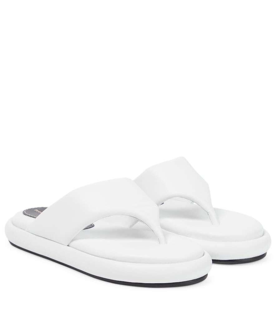 Proenza Schouler Pipe leather thong sandals in white