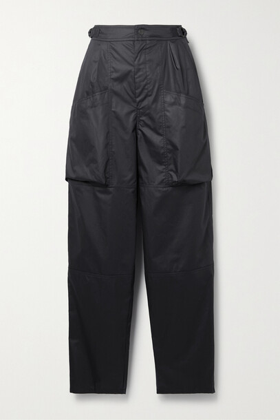 Isabel Marant - Ferima Paneled Coated-cotton Tapered Pants - Black