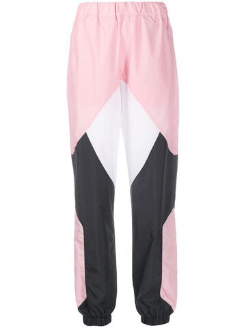 Kirin panelled colour-blocked track pants in pink