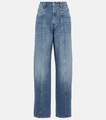 isabel marant vetan high-rise wide-leg jeans in blue