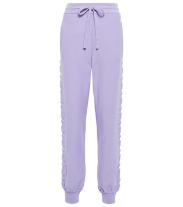 Versace Wool and cashmere-blend sweatpants in purple