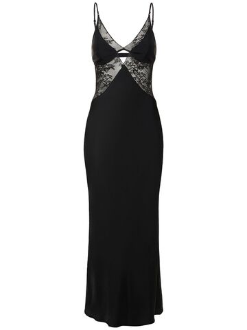 BEC + BRIDGE Nora Cutout Lace Maxi Dress in black
