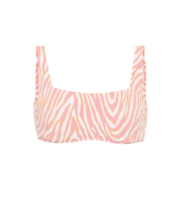 Heidi Klein Cape Town zebra-print bikini top in pink