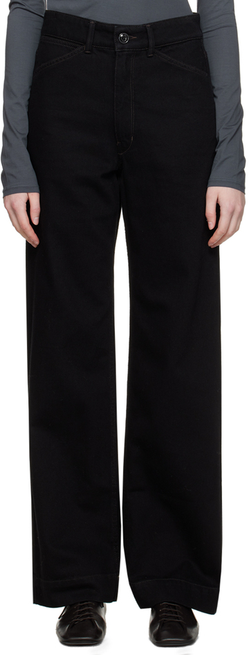 lemaire black straight-leg jeans