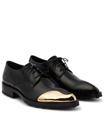 Jil Sander Embellished leather Derby shoes in black