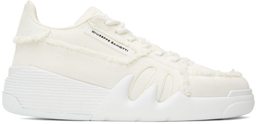 giuseppe zanotti white talon sneakers in bianco