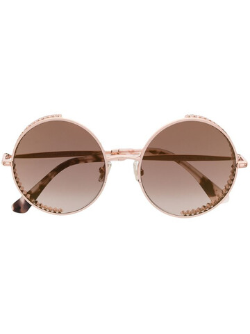 Jimmy Choo Eyewear round frame sunglasses in gold