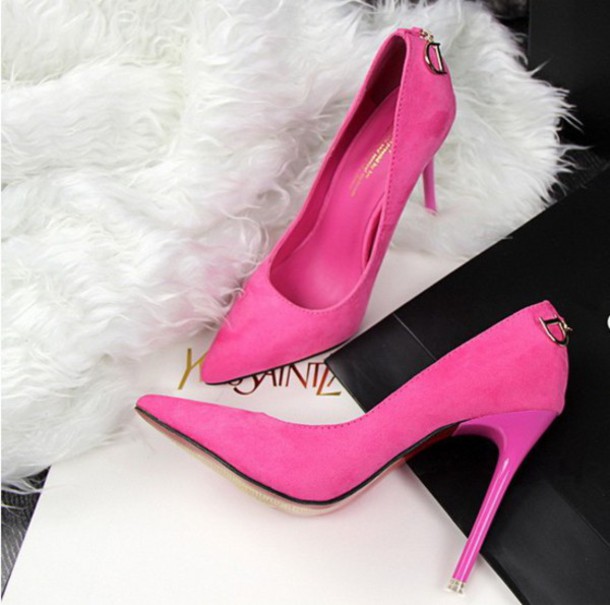 ysl heels pink