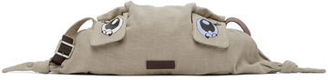 VeniceW Beige Sleepy Flying Shoulder Bag in brown