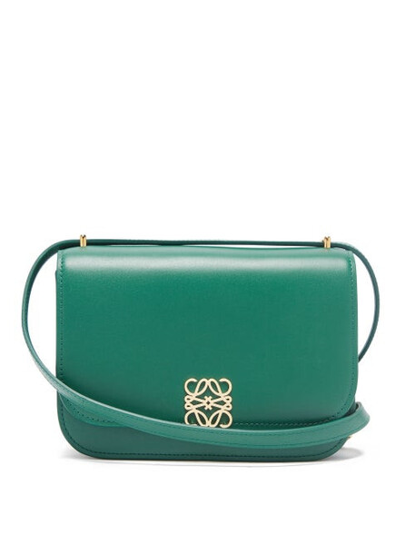 Loewe - Goya Small Leather Shoulder Bag - Womens - Green