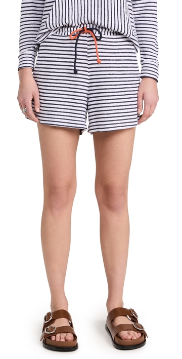 sundry stripe pull on shorts white s