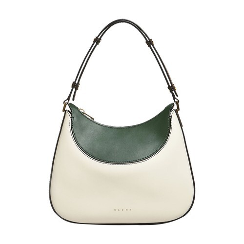Marni Milano Small Bag in emerald / white