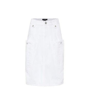Isabel Marant Kalosia denim skirt in white