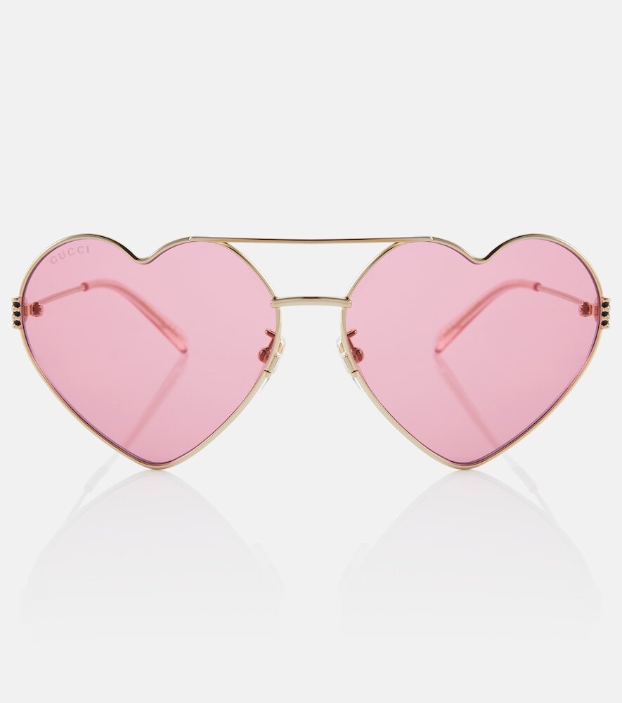 Gucci Heart sunglasses in gold