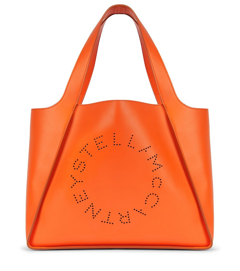 Stella McCartney Stella Logo tote in orange