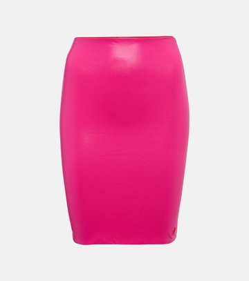the attico ruched lycra miniskirt in pink