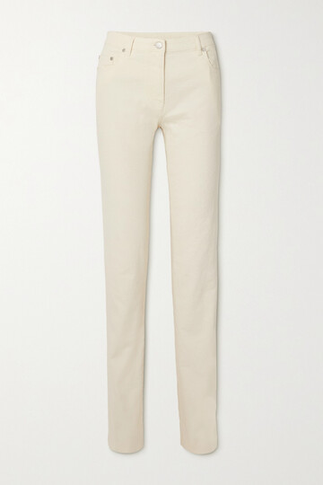 peter do - high-rise slim-leg jeans - off-white