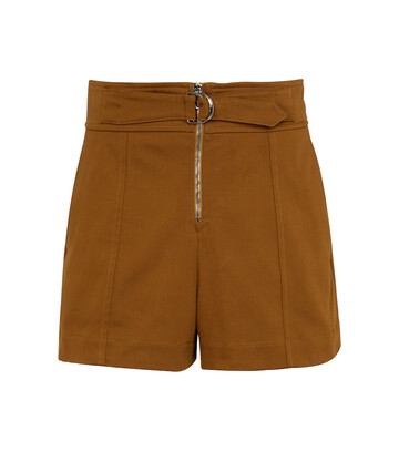 ChloÃ© High-rise cotton shorts in brown
