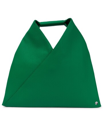 mm6 maison margiela japanese mini leather tote bag in green