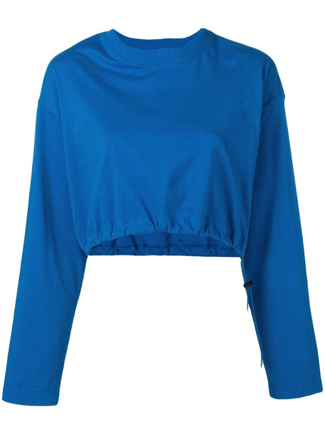 UNRAVEL PROJECT cropped sweatshirt in blue