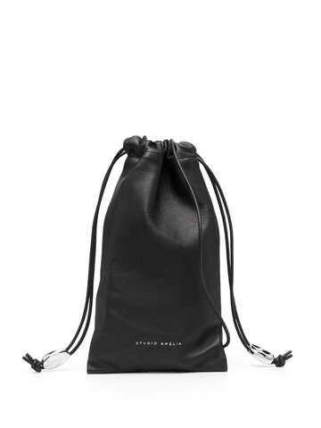 studio amelia crossbody pouch leather bag - black