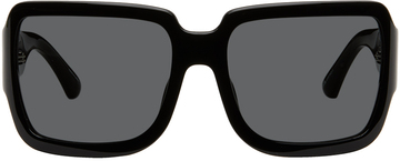 dries van noten black linda farrow edition oversized sunglasses