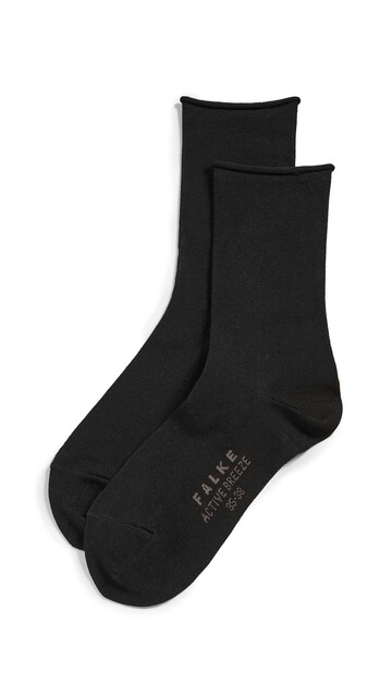 Falke Acitve Breeze Roll Top Socks in black