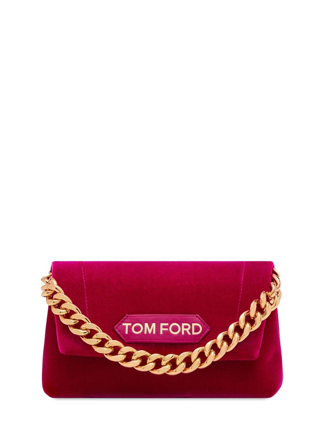 TOM FORD Mini Evening Canvas & Leather Bag in pink