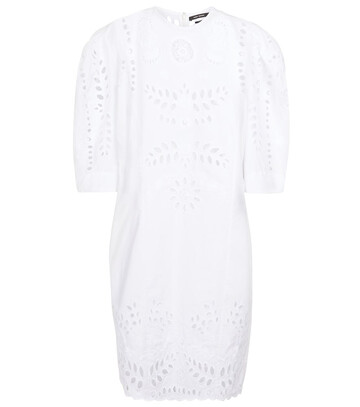 Isabel Marant Dallin embroidered cotton minidress in white
